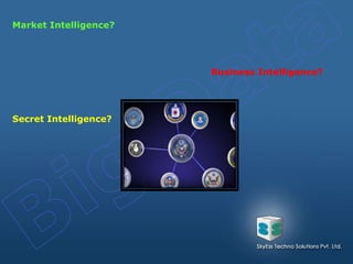 Market Intelligence?
Business Intelligence?
Secret Intelligence?
 