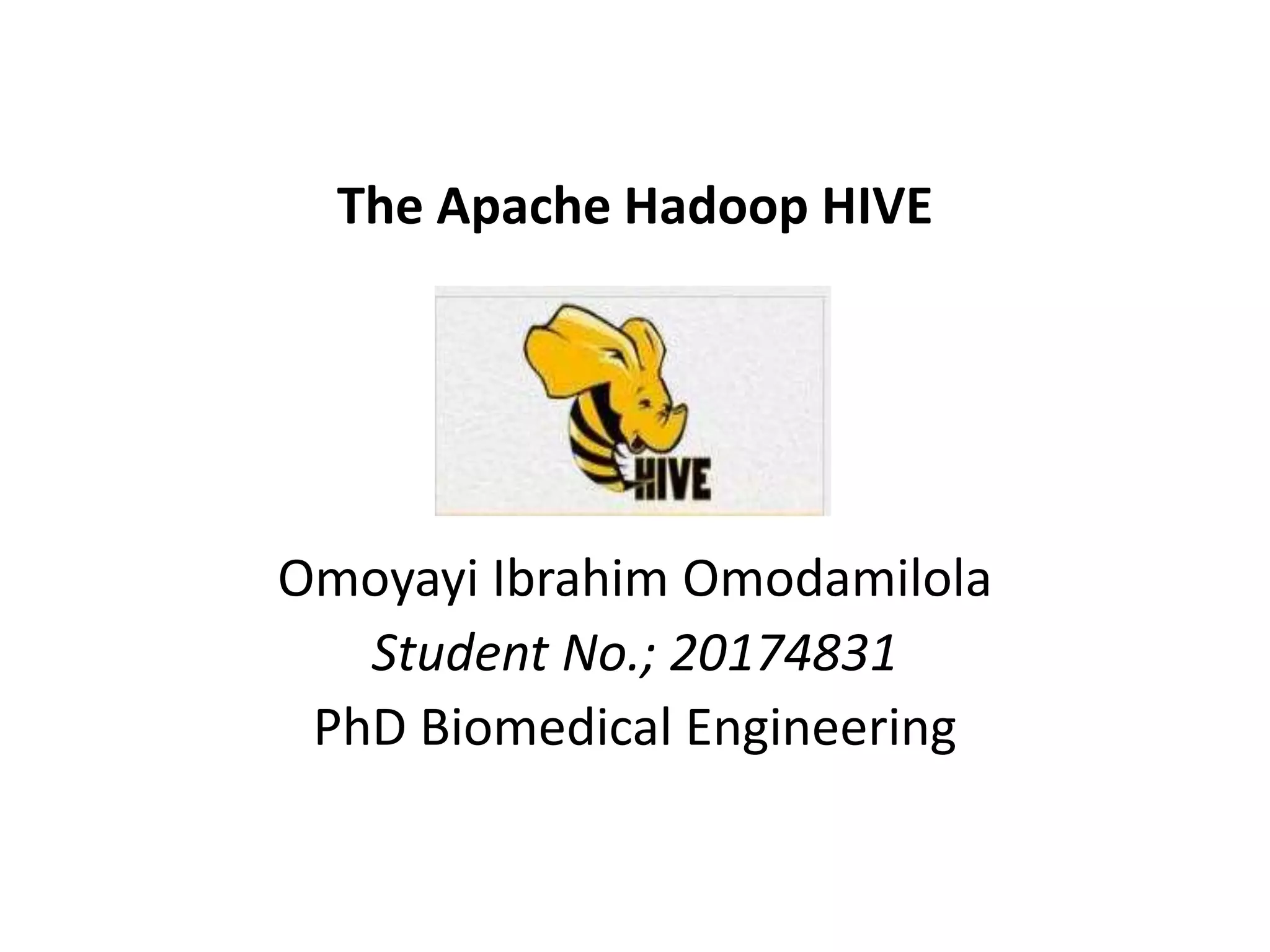 Apache Hadoop Hive | PPT