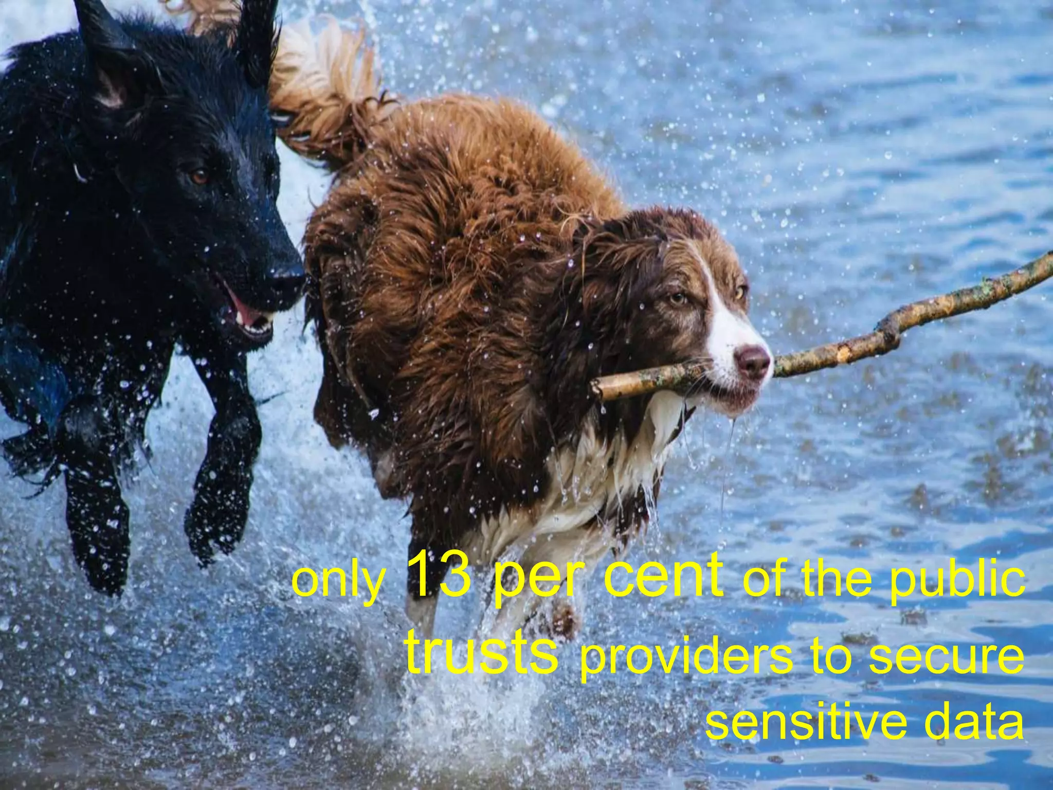 © mick yates 2017 page 8
only 13 per cent of the public
trusts providers to secure
sensitive data
 