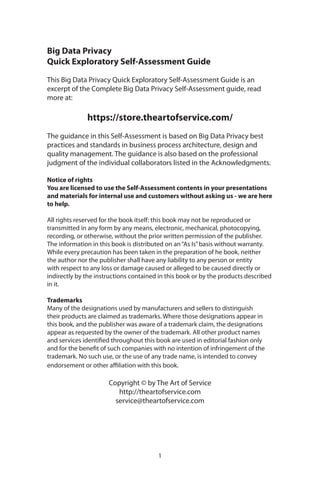 Big Data Privacy Standard Requirements | PDF
