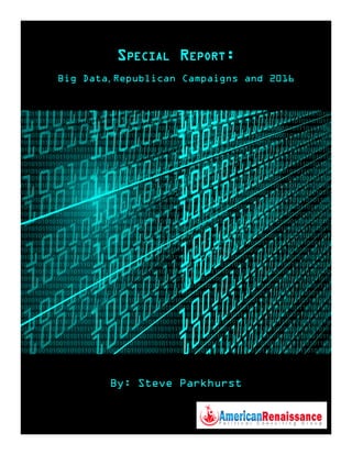 SPECIAL REPORT:
Big Data, Republican Campaigns and 2016
By: Steve Parkhurst
 