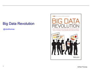 1
© Rob Thomas
Big Data Revolution
@robdthomas
 