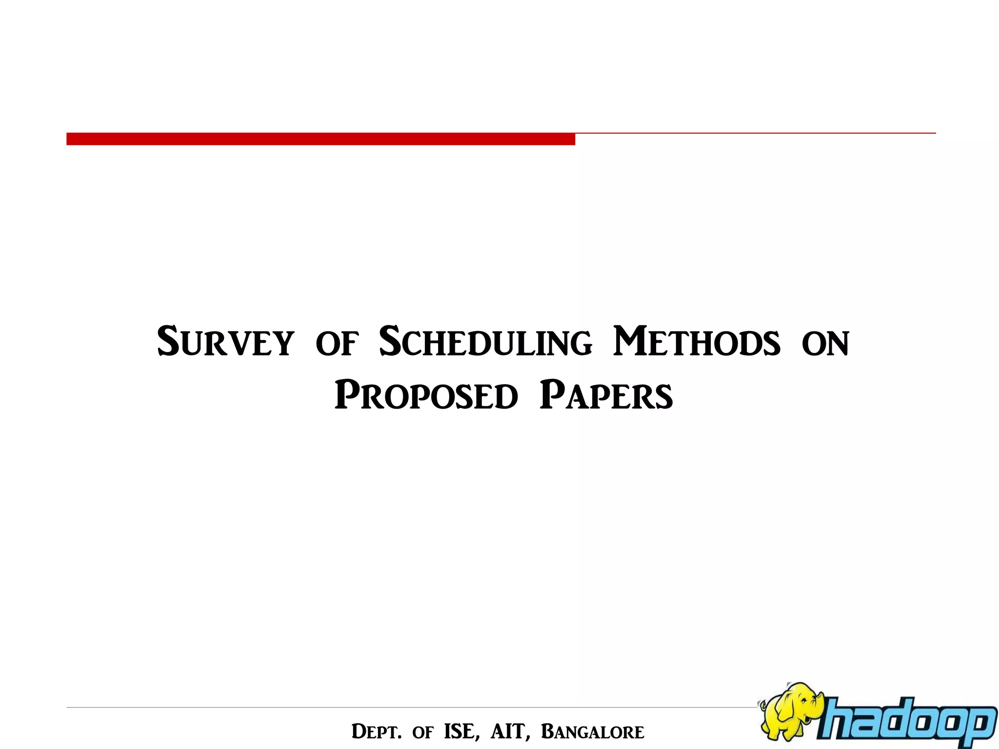Survey of Scheduling Methods on Proposed Papers 
Dept. of ISE, AIT, Bangalore  