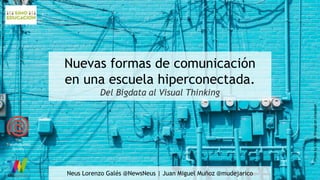Nuevas formas de comunicación
en una escuela hiperconectada.
Del Bigdata al Visual Thinking
Neus Lorenzo Galés @NewsNeus |...