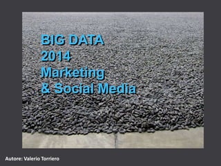 BIG DATA
2014
Marketing
& Social Media

Autore: Valerio Torriero

 