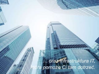 … oraz infrastruktura IT,
która pomoże Ci tam dotrzeć.
 