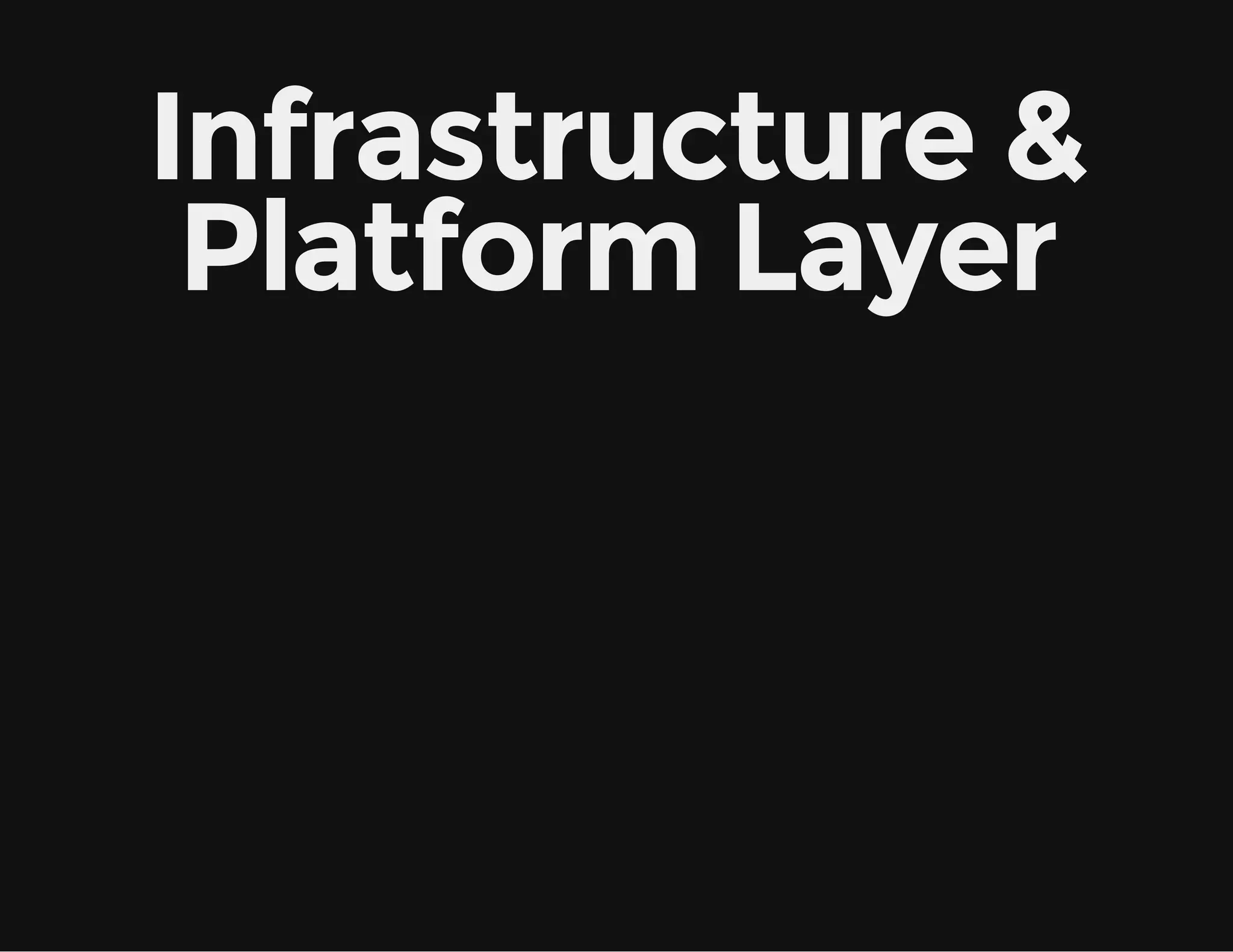 Infrastructure &
Platform Layer
 
