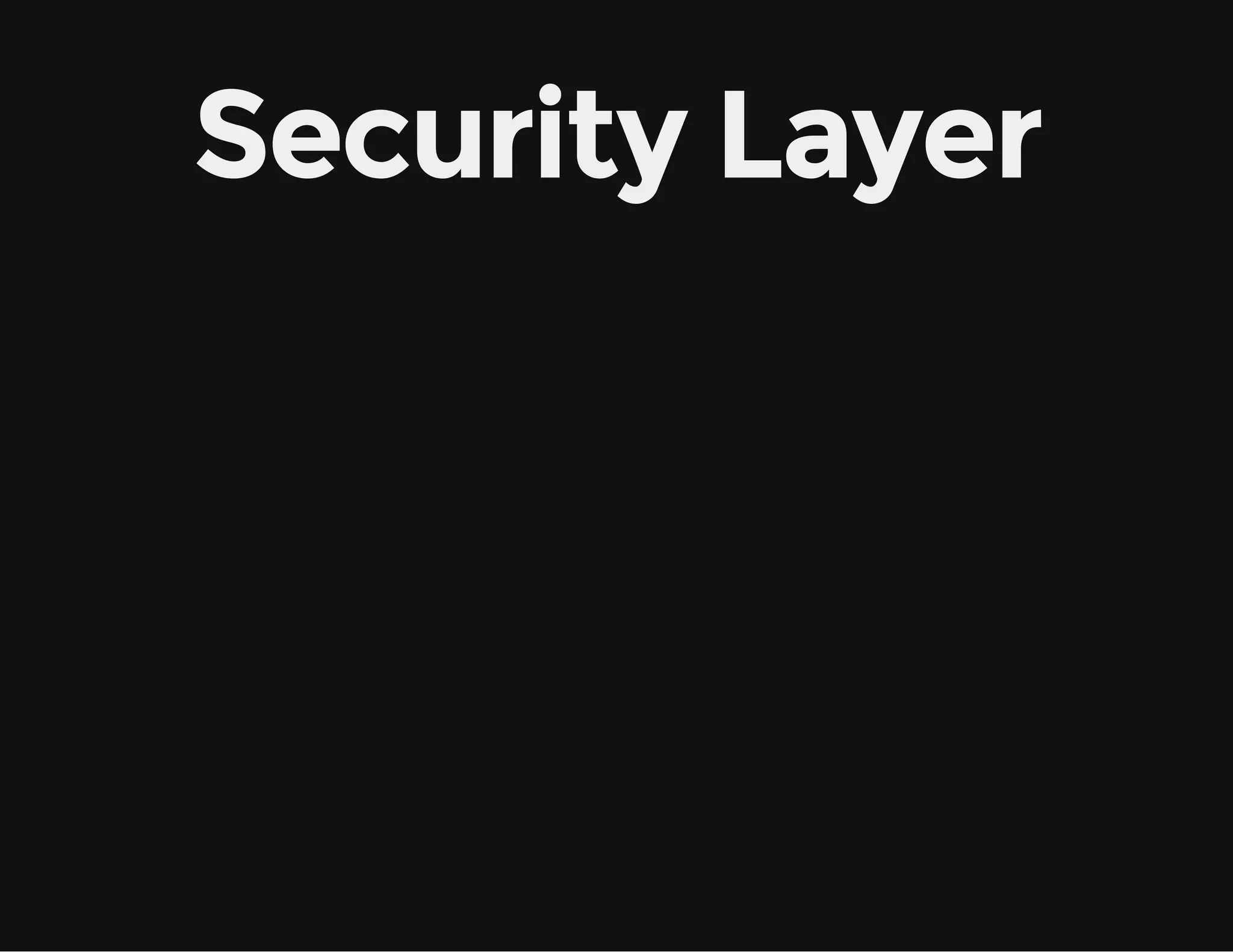 Security Layer
 