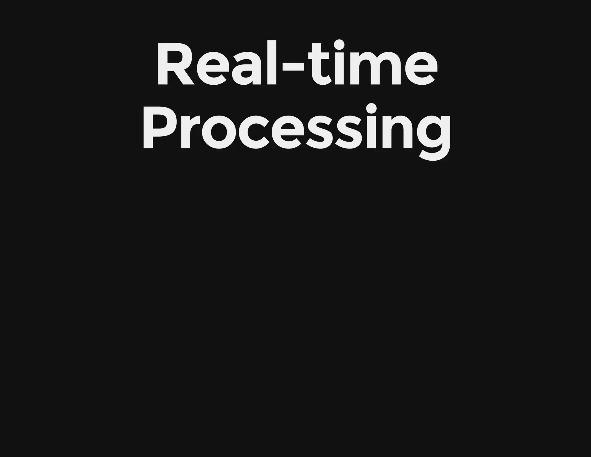 Real-time
Processing
 