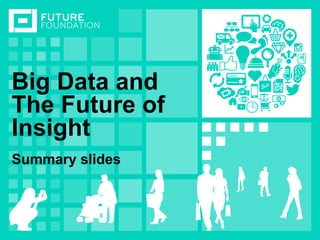 INSERT IMAGEBig Data and
The Future of
Insight
Summary slides
 