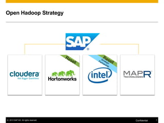 Open Hadoop Strategy

© 2013 SAP AG. All rights reserved.

Confidential

7

 