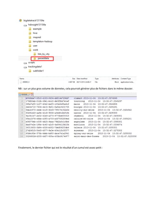 NB : sur un plus gros volume de données, cela pourrait générer plus de fichiers dans le même dossier.

Finalement, le dernier fichier qui est le résultat d’un cumul est assez petit :

 