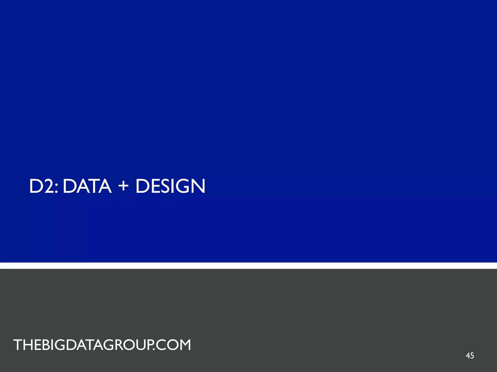 D2: DATA + DESIGN




 METADATA GROUP
THEBIGDATAGROUP.COM
                      45
 