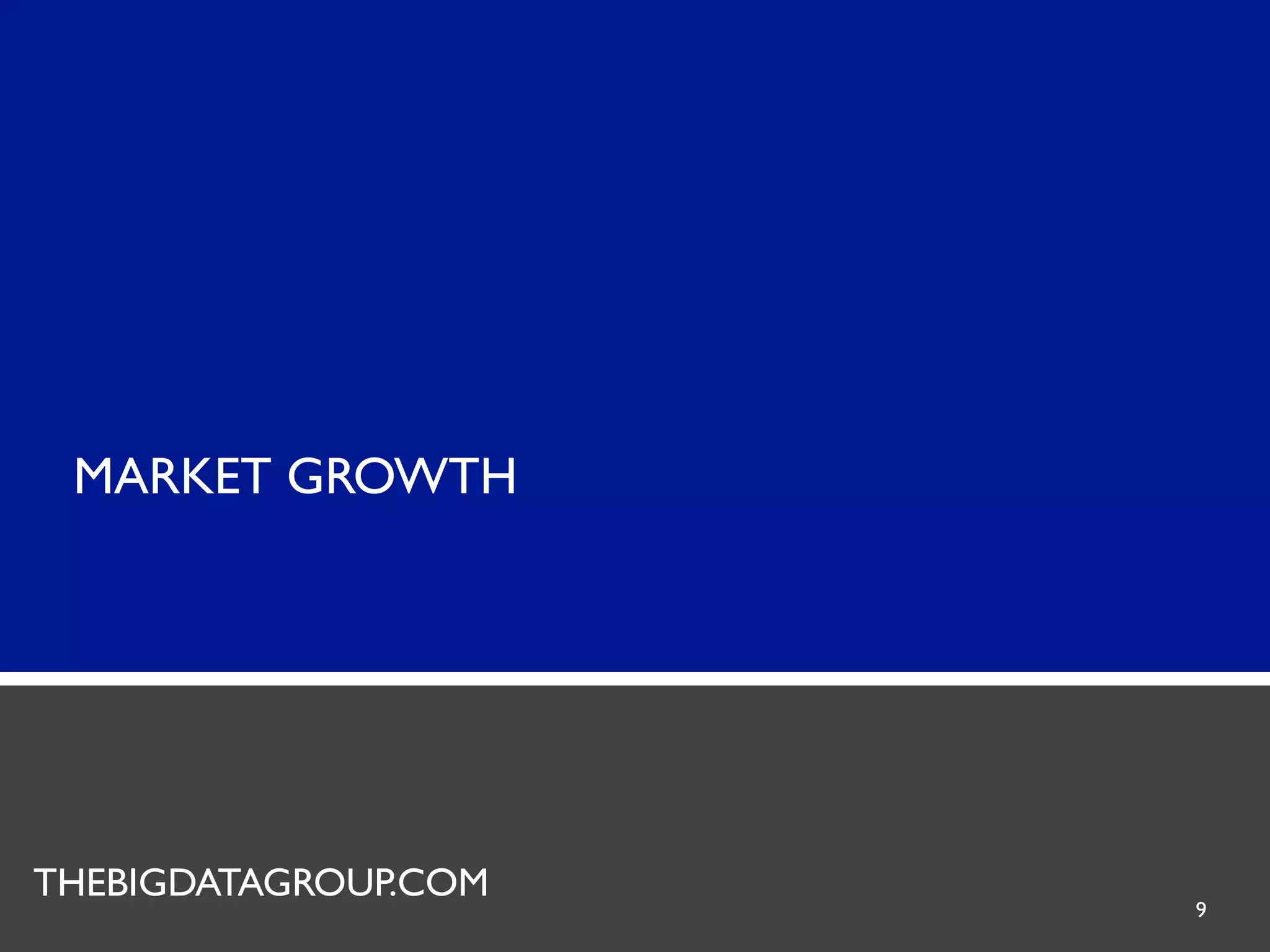 MARKET GROWTH




 METADATA GROUP
THEBIGDATAGROUP.COM
                      9
 