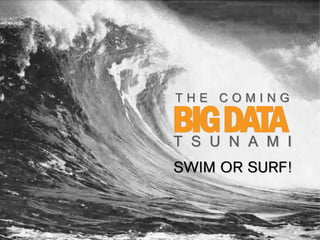 THE COMING

BIG DATA
T S U N A M I
SWIM OR SURF!
 