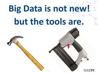 Big Data is not new!
 but the tools are.



         7
 