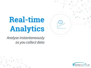 Real-time
Analytics
Analyse instantaneously
as you collect data
 
