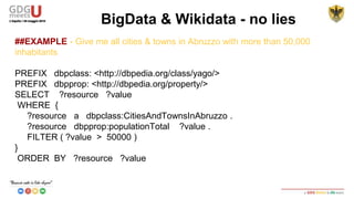 BigData & Wikidata - no lies
 