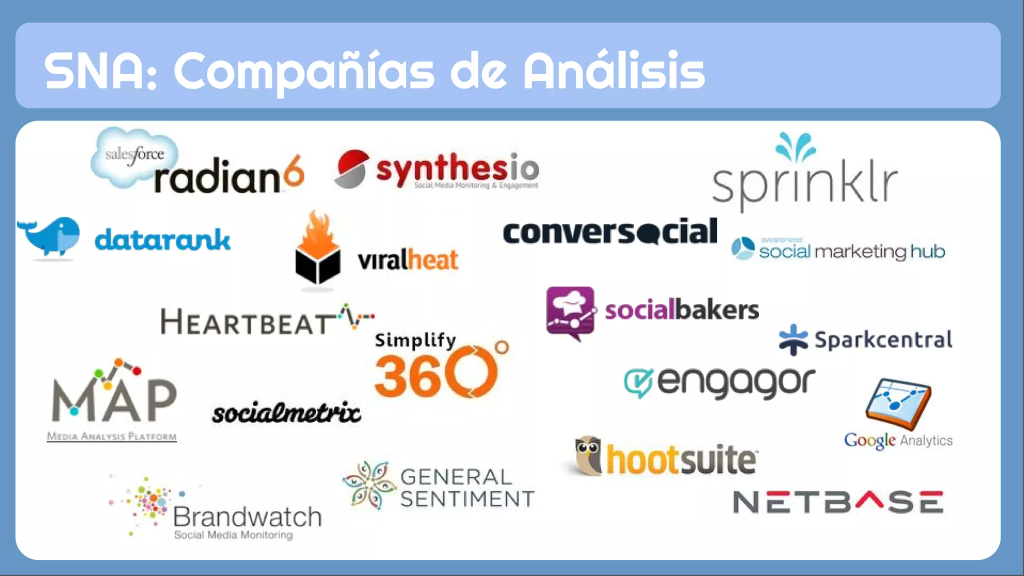 SNA: Compañías de Análisis
 