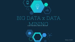 BIG DATA x DATA
MININGAna Carolina, Davi e Samuel
Maio/2018
 