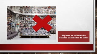 Big Data es sinónimo de
Grandes Cantidades de Datos
 
