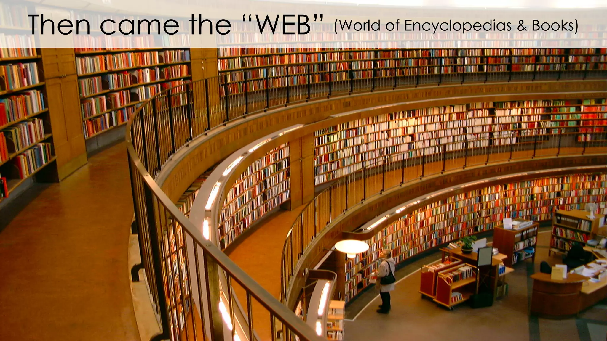 Then came the “WEB” (World of Encyclopedias & Books)
 