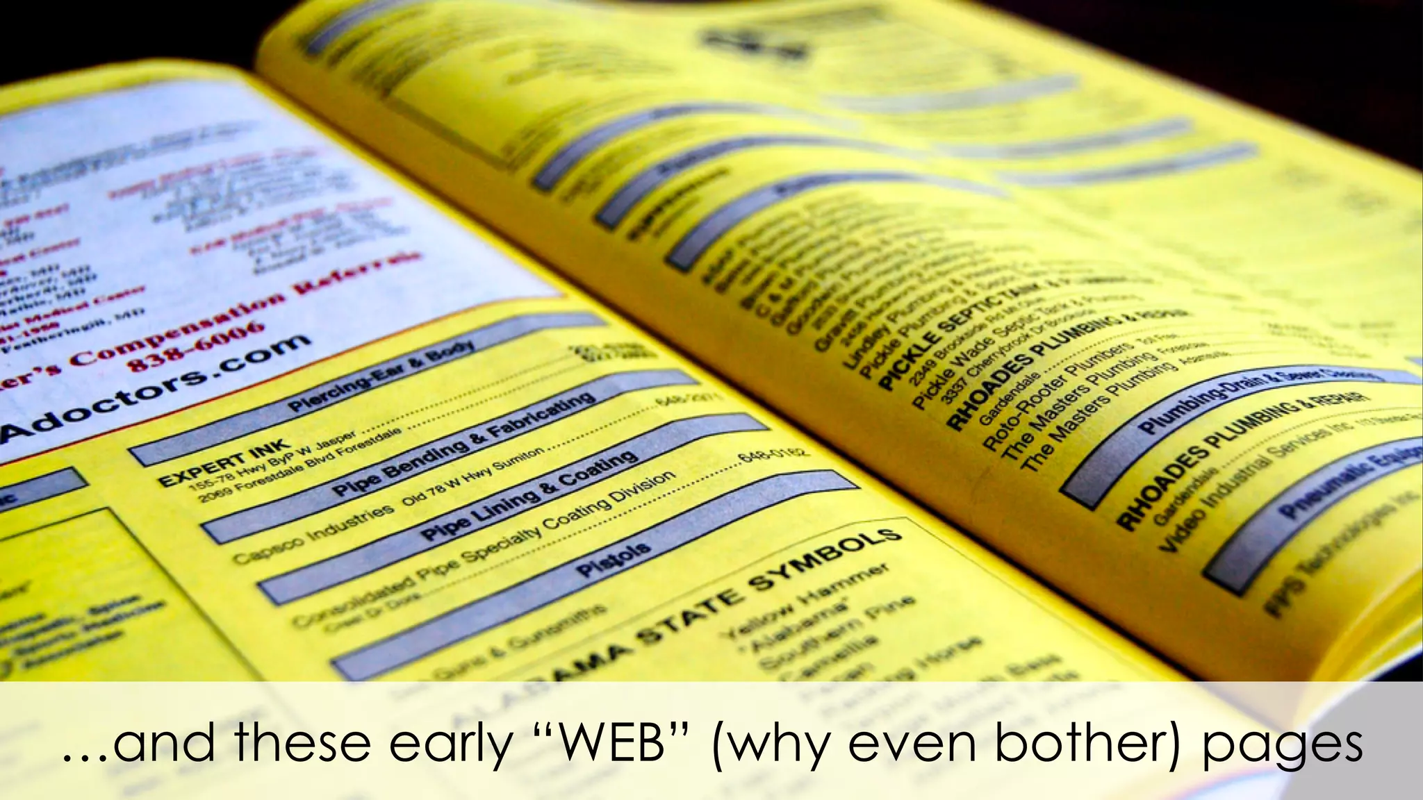 …and these early “WEB” (why even bother) pages
 