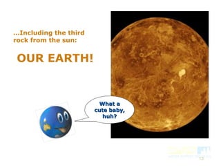 13
…Including the third
rock from the sun:
OUR EARTH!
What aWhat a
cute baby,cute baby,
huh?huh?
 