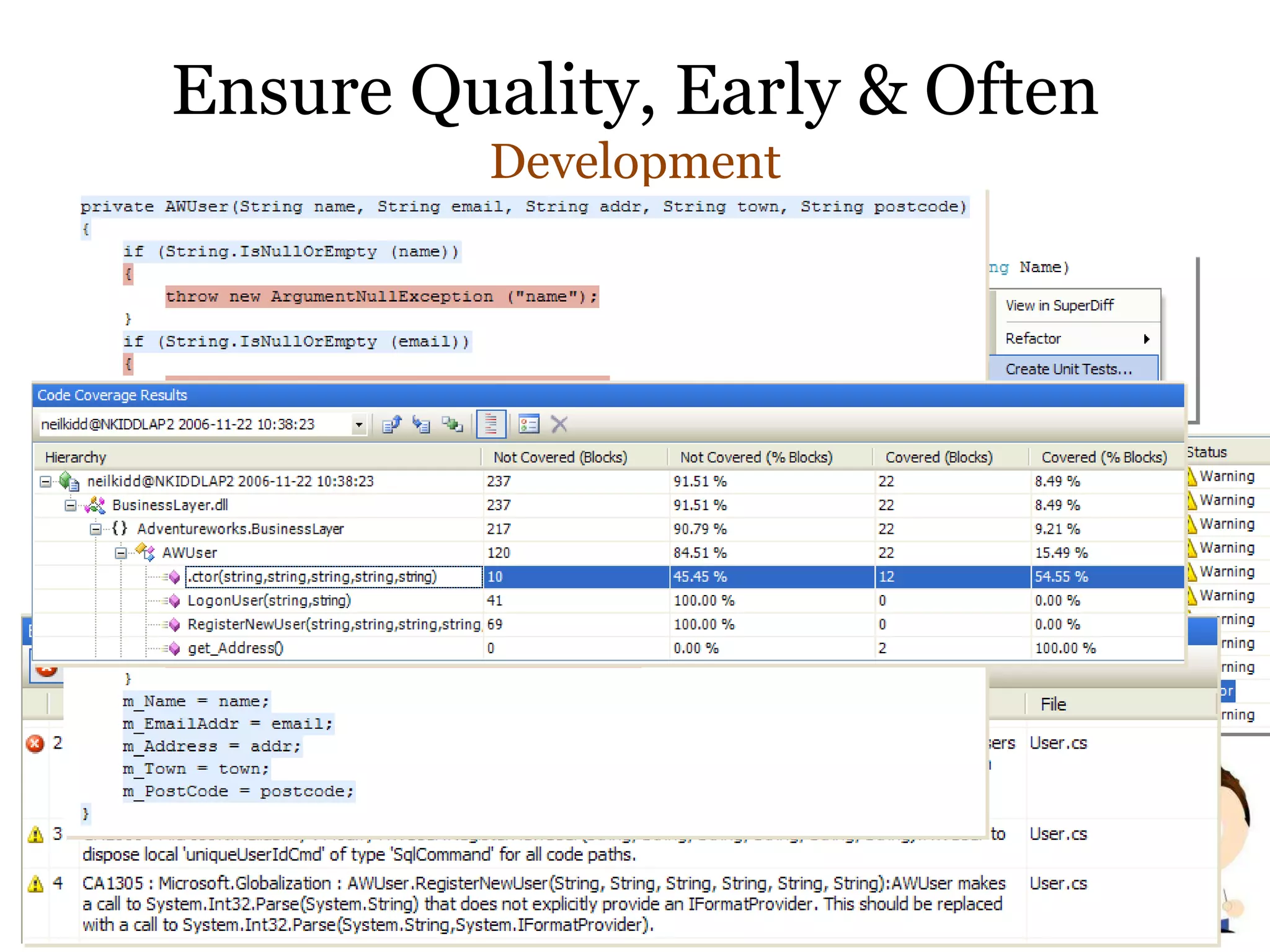 Session #1: Development Practices And The Microsoft Approach