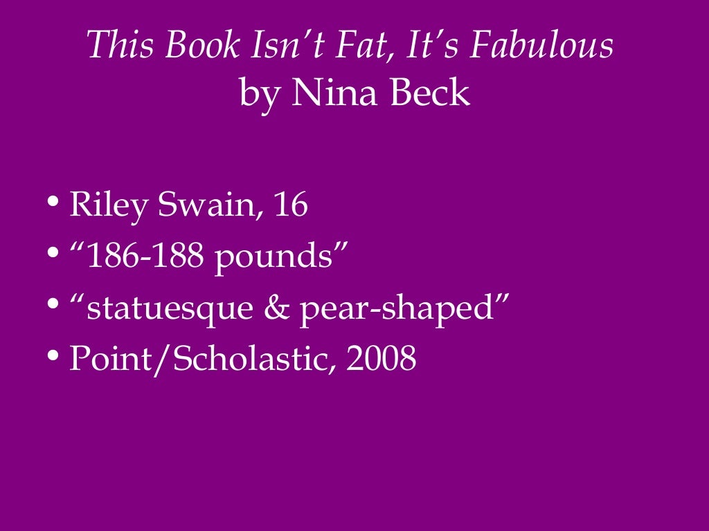 Big Fat Books Body Positivity and Fat Acceptance in YA Lit