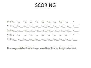 SCORING
 