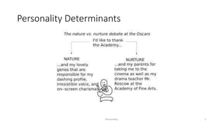 Personality Determinants
Personality 1
 