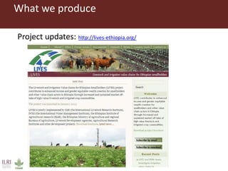 Introduction to ILRI’s ‘big five’ knowledge sharing and communication tools