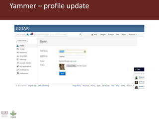 Introduction to ILRI’s ‘big five’ knowledge sharing and communication tools