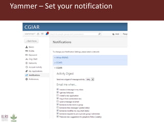 Introduction to ILRI’s ‘big five’ knowledge sharing and communication tools
