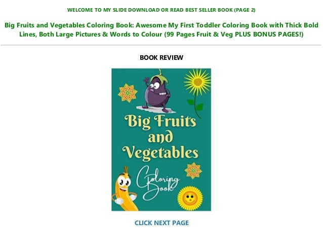 Download Pdf Download Big Fruits And Vegetables Coloring Book Awesome My Fi