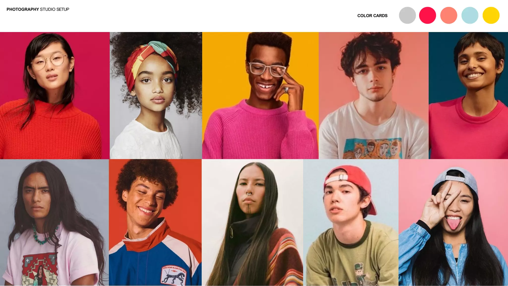 6
6
6
6
PHOTOGRAPHY STUDIO SETUP
COLOR CARDS
 