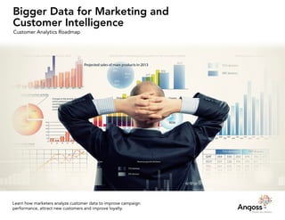 Previous | Next
Customer
Segmentation
Add Heading Here
Add copy here
1Learn how marketers analyze customer data to improve campaign
performance, attract new customers and improve loyalty.
Bigger Data for Marketing and
Customer Intelligence
Customer Analytics Roadmap
 