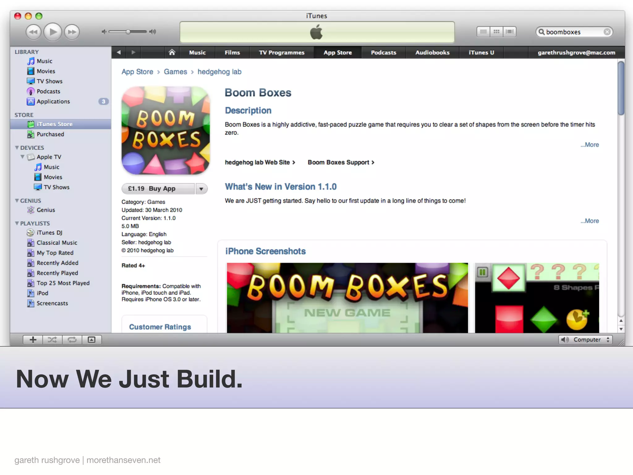 Now We Just Build.


gareth rushgrove | morethanseven.net
 