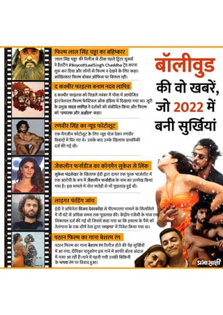 Biggest Bollywood Updates of 2022 | Infographics in Hindi