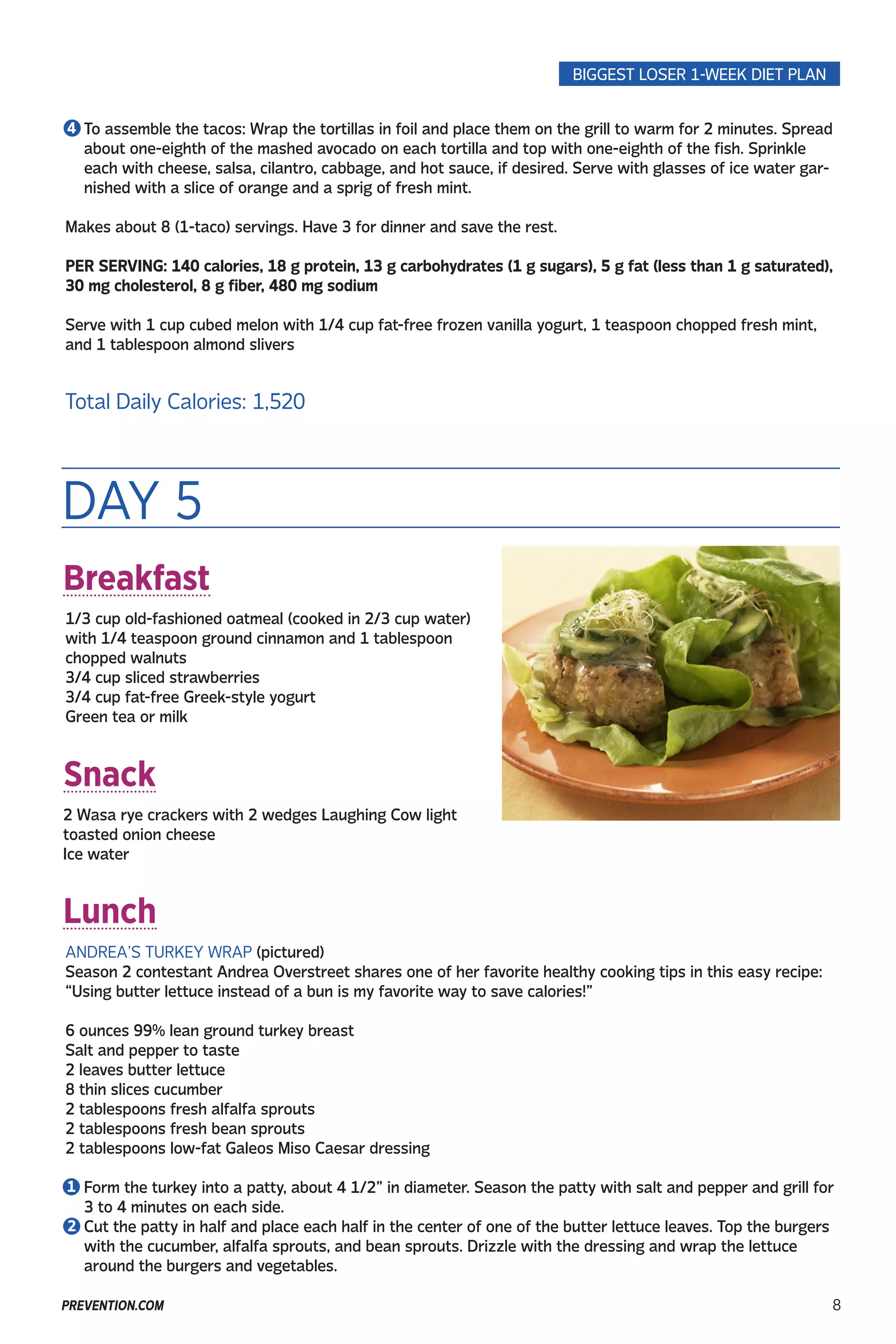 Biggest loser-1-week-diet-plan | PDF