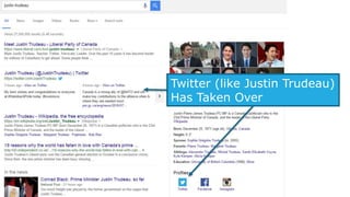Twitter dominates many
real-time results in
Google Mobile as well
(often even more so
than in desktop)
 