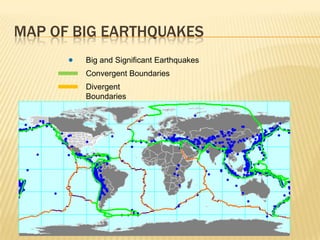 Map of big earthquakesBig and Significant EarthquakesConvergent BoundariesDivergent Boundaries