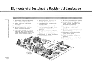 Elements of a Sustainable Residential Landscape
 