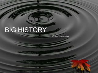 Big History BIG HISTORY Violet Yamashiro 