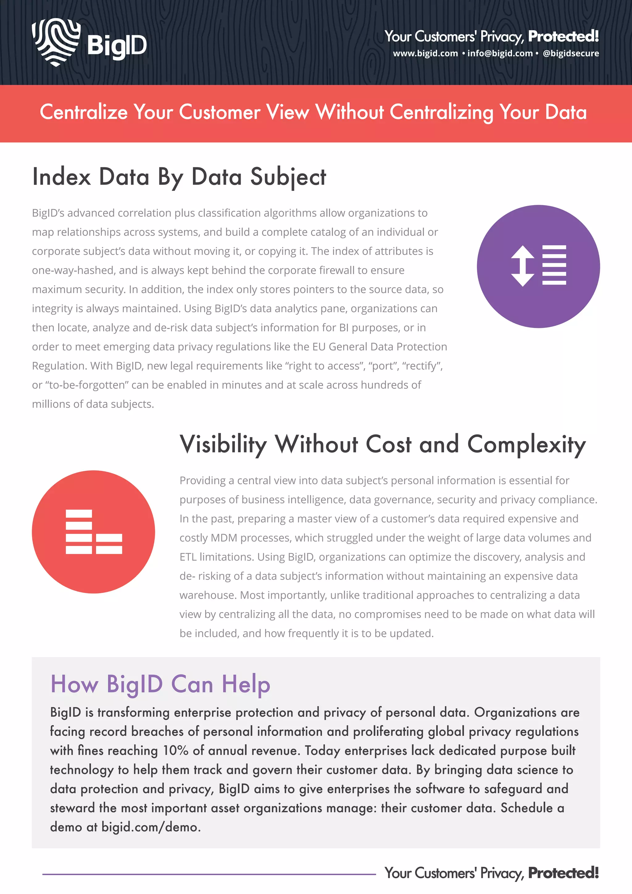 BigID Data Sheet Master Your Customer Data Without MDM PDF