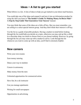 Idea List.pdf Big ideas | PDF