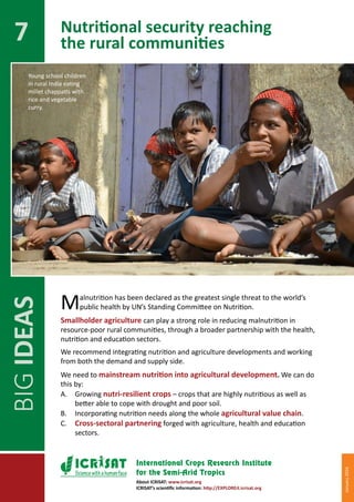 BIG IDEAS for partnerships in sustainable development