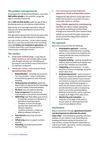 BIG IDEAS for partnerships in sustainable development