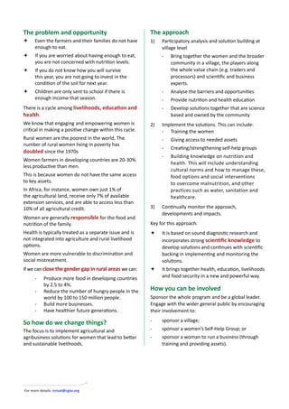 BIG IDEAS for partnerships in sustainable development